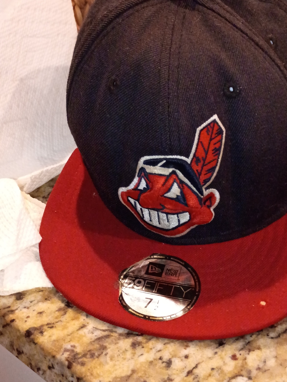 Hat with sports logo